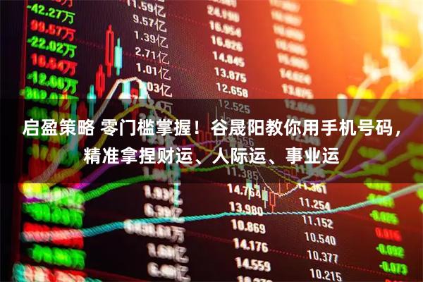 启盈策略 零门槛掌握！谷晟阳教你用手机号码，精准拿捏财运、人际运、事业运